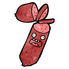 cartoon chopped sausage