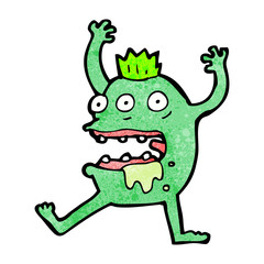 cartoon alien monster