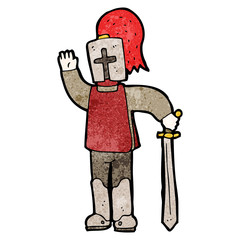 Obraz premium cartoon medieval knight