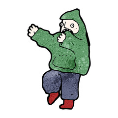 cartoon boy in hooded top