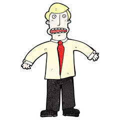 cartoon stressed businessman