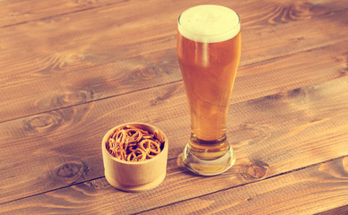 Oktoberfest Beer Mug and traditional German pretzels