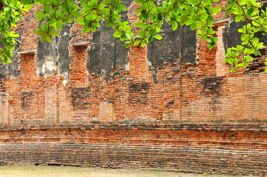 Buddism ancient remains/In Ayutthaya province, Thailand, Asia