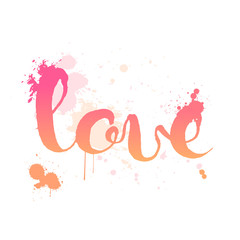 Love hand lettering elegant card