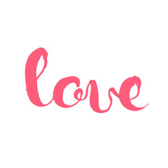 Love hand lettering elegant card