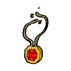 cartoon ruby necklace