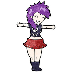 cartoon rock girl