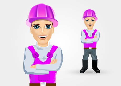 builder with crossed arms