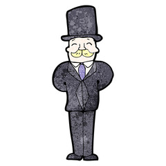 cartoon victorian man