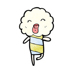 cute cloud head creature sticking out tongue