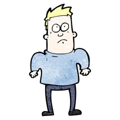 Obraz premium cartoon man shrugging shoulders