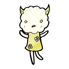 cute cloud head creature cartoon