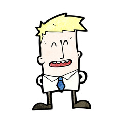 cartoon happy man