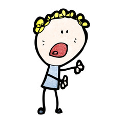 cartoon complaining doodle woman