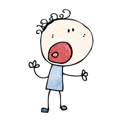 cartoon complaining doodle man