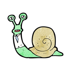 cartoon sensible business snail