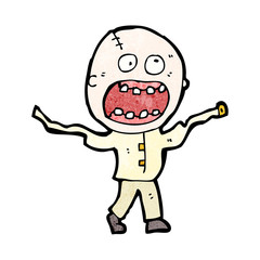 cartoon insane man