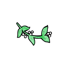 Fototapeta premium cartoon mistletoe