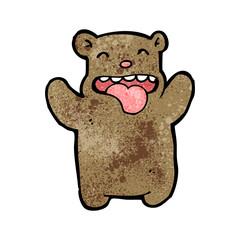 cartoon funny teddy bear