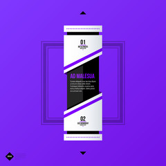 Vector banner template. Useful for web design, presentations and media. EPS10