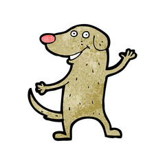 cartoon happy dog