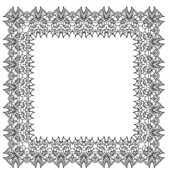 Black-and-white ornamental vector frame