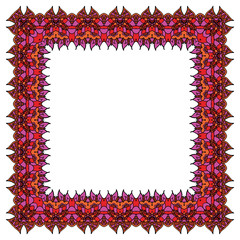 Vector ornamental colorful frame