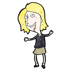 cartoon dancing woman
