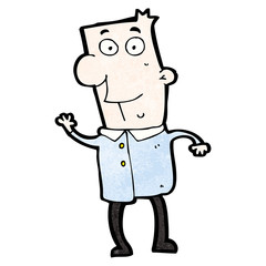 happy cartoon man