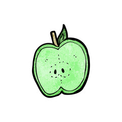 cartoon sliced apple