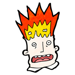 cartoon exploding head