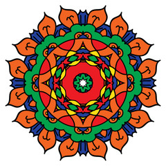 Bright vector mandala