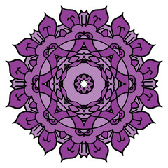 Purple vector mandala
