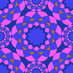 Bright vector mosaic seamless pattern