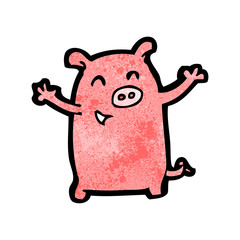 funny cartoon pig