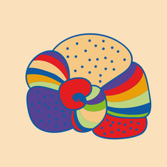 Colorful abstract seashell