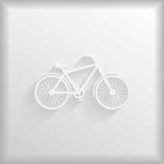 Fototapeta na wymiar Paper bicycle with shadow