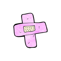 pink sticking plaster cartoon