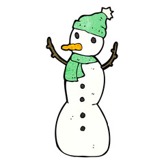 cartoon snowman