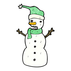 cartoon snowman