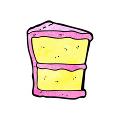 slice of cake cartoon