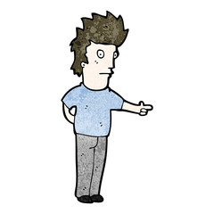 cartoon pointing man