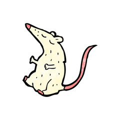 cartoon white lab rat