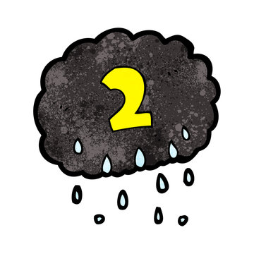 recommend clip art: cartoon raincloud with number two