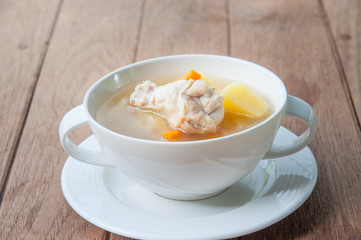 Chicken soup with vegetables