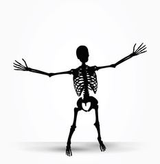 skeleton silhouette in power pose