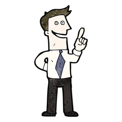cartoon man with idea