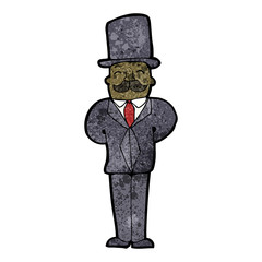 cartoon victorian man