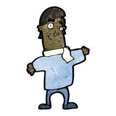 cartoon friendly man