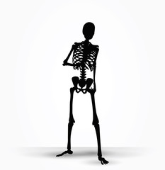 skeleton silhouette in shuffle pose